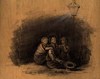 [Woman and her two children begging for alms]