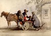 [Family with their horse and cart, and dog]