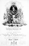 In commemoration of the brilliant atchievements [sic] of our illustrious countryman Field Marshal, The Most Noble Arthur Duke of Wellington this print is respectfully dedicated by The Engravers Association in Dublin to the people of Ireland