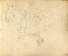 [Sketch of horse wearing bridle and saddle - unfinished]