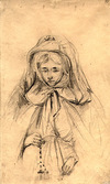 [Woman with a cloak and rosary]