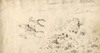 [Figure on horseback ; study of vegetation]