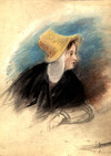 [A woman wearing a French headdress]