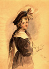 [A young woman in highland dress]