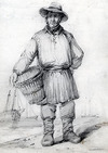 [A fisherman with a basket]