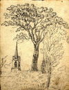 [Trees with church steeples]