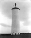 [Metal Man tower with statue of sailor, Great Newtown Head, Co. Waterford, near view]