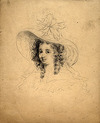 [Head and shoulders portrait of a girl wearing a hat]