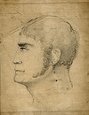 [Left-profile of a man's face]