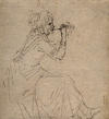 [An old woman smoking a pipe]