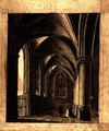 [Church interior with four figures]