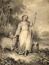 [A young shepherd with his sheep]