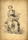 [Woman seated playing a lyre]