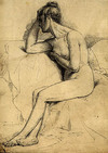 [Seated female nude]