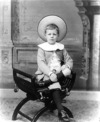 [Little boy with hat, Mrs. Galeutt at Tobins]