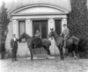 [Mr. Cox and Miss Cox on horseback, groom, Tramore, Co. Waterford]