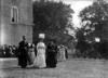 [Cardinal Daniel Mannix, Queen Mary and Archbishop of Dublin, William Joseph Walsh in Maynooth College, taken outdoors]