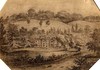 [A view of Tinnehinch House, Enniskerry, County Wicklow, from the River Dargle, with the Powerscourt demesne in the distance]