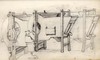 [Studies of a winnowing machine or barn fan]