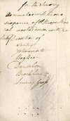 For the scurvy as much as will lie on a sixpence of [...] mineral washed down with a 1/2 a pint of decoction of [...], Johnsworth, Bogbean, Dandelion, Brooklime, Scurvy Grass.