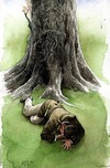 Unused illustration for "Oscar Wilde Stories for Children", Simon & Schuster '91