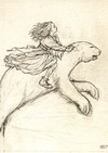 Preparatory pencil drawing for "East o' the Sun and West o' the Moon" Walker Books '90 [sic]