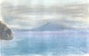 [View of mountain across sea]