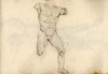 [Pencil study of a male nude torso]