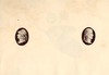 [Two ovals with two classical busts in profile]