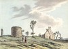 Church and remains of Round Tower at Oran, Co. Roscommon. S:W: Apt: Oct:r 21st: 1791
