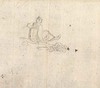 [Pencil sketch of a woman seated]