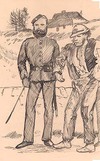 [A soldier with a man standing beside him]