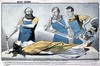 "On the dissecting table" - Again - Perhaps. Gavin Duffy, in his farewell address when leaving Ireland, 1855, having described in moving language the disastrous events of six preceding years said-"A change might come, and that it might he fondly prayed ; but unless, and until the existing conditions altered there was no more hope for Ireland than for a corpse upon the dissecting-table." The above gives an idea of what might take place if the Ireland of '86 were like the Ireland of '55. But "a change has come," and our cartoon is but a picture of what might have been. The reality is very different.