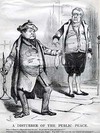 A disturber of the public peace. Peel.-"There's a Maynooth Grant for you! So you now be quiet and move on!" O'Connell.-"Grant, indeed! I never moves on under Repale! D'ye think I don't know the value of peace and quietness?"