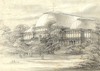 [A view of the Great Industrial Exhibition building on Leinster Lawn, Dublin, Ireland, 1853]