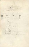 [Rough sketches of houses and arches]