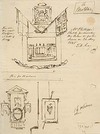 Mr Phillipp's sketch for decorating the Rotunda for the Levee on 30th May, 1845. T.M. Ray.