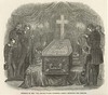 Interior of the "Sea Chapel". The O'Connell family receiving the remains.