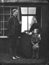 [Luke Gerald Dillon with Caroline Dillon and Ernest Chichester outside the photograph house at Mote Park]