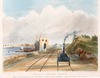 Dublin and Kingstown Railway, From the Foot Bridge at Sea Point Hotel, looking towards Salt Hill, Kingstown Harbor in the distance.
