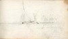 [Sailboat and schooner on choppy waters]