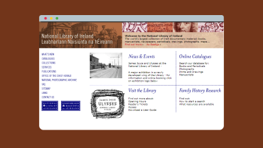 Screenshot of website 2004