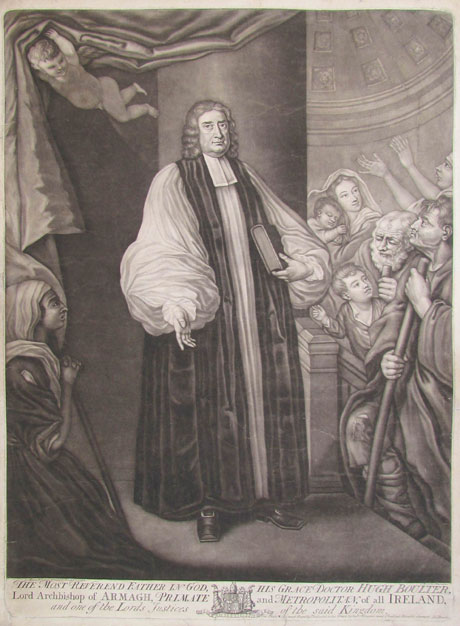 Hugh Boulter in mezzotint by John Brooks