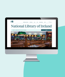 Computer monitor with NLI website on the screen