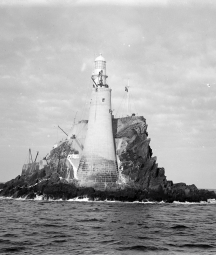 Construction of new lighthouse on Fastnet Rock, Co. Cork