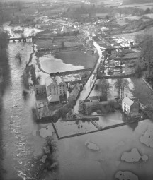 Aerial photograph of flooding at Leixlip, Co. Kildare
