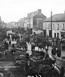 Busy street scene from the Fair Day, Co Longford