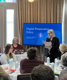 Audrey Whitty presenting Digital Preservation Policy