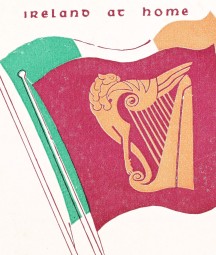1953 An Tostal brochure cover with an Irish flag and the golden harp symbol. 