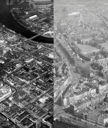 aerial views of belfast and dublin